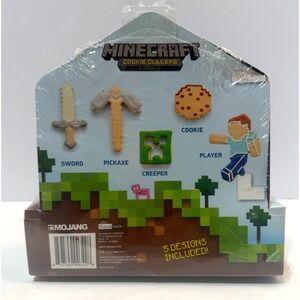 ThinkGeek Minecraft Cookie Cutters Set 5 Creeper Sword Player Pickaxe Cookie NEW